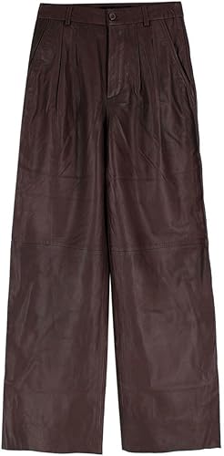 Reformación Pantalones de Cuero marrón Veda 'Elliott' de Segunda Mano