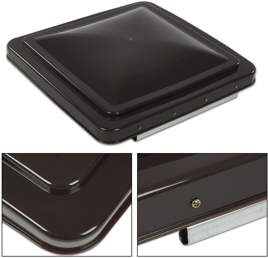 CHEDA Roof Vent Cover Replacement Lid Motorhome Camper RV Trailer 14" x 14" Compatible with Ventline pre-2008 and Elixir Style Pin 1994 and Newer Smoked 2 Pcs
