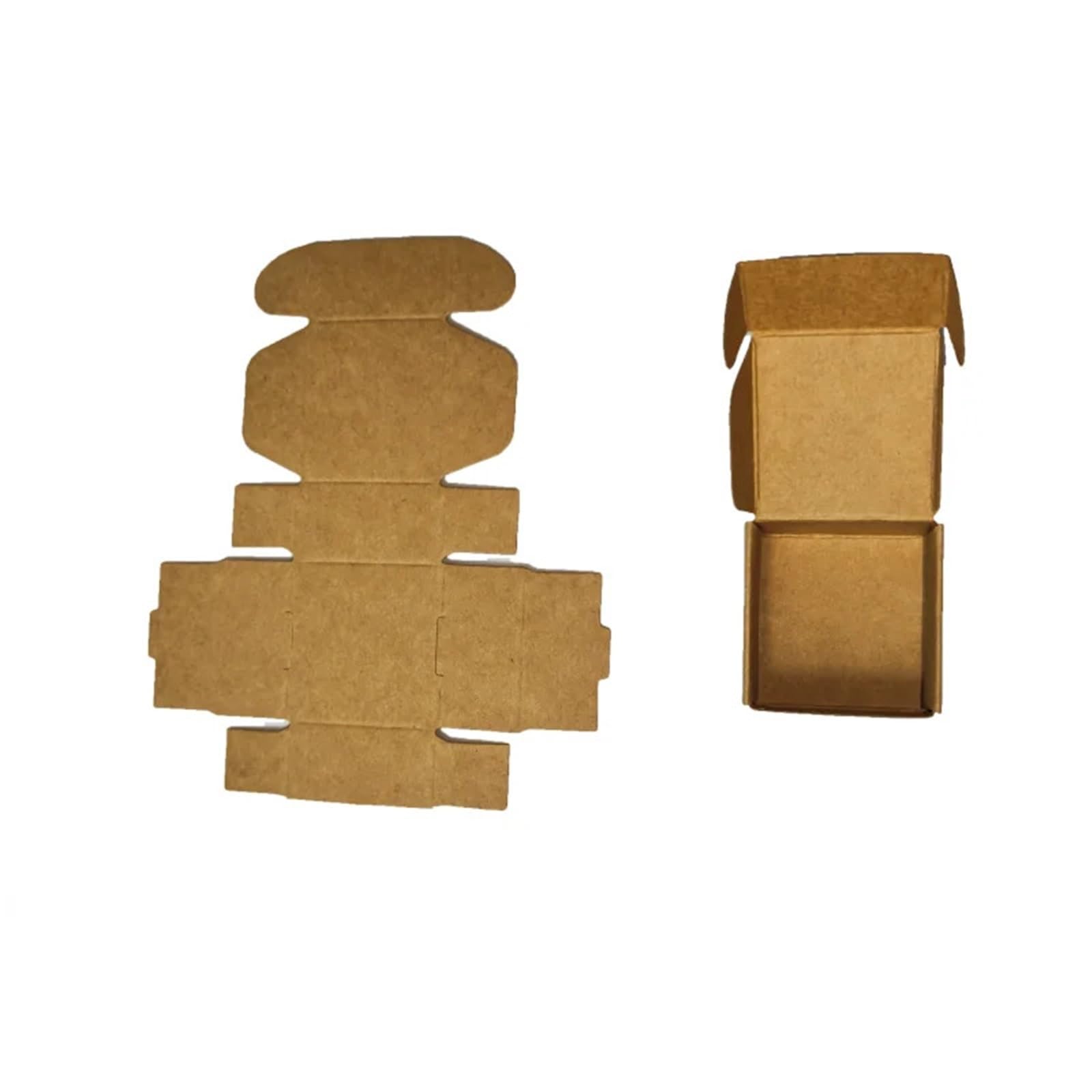 Scatola for sapone fatta a mano Kraft vuota da 30 pezzi Per l'Imballaggio | Portagioie in carta di cartone bianco. Scatola artigianale nera for bomboniere(Brown,7x7x3cm)