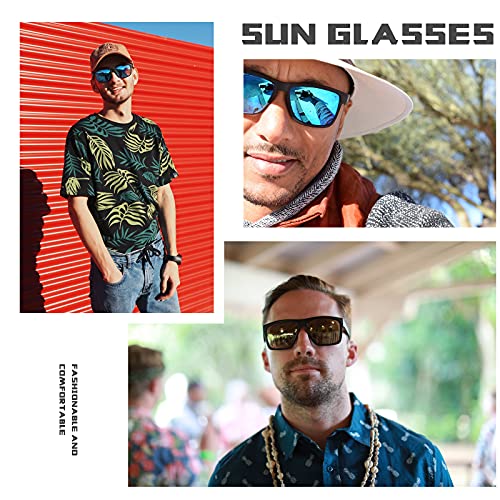 Image of Men's Sports Polarized Sunglasses Square Frame Glasses NP1007