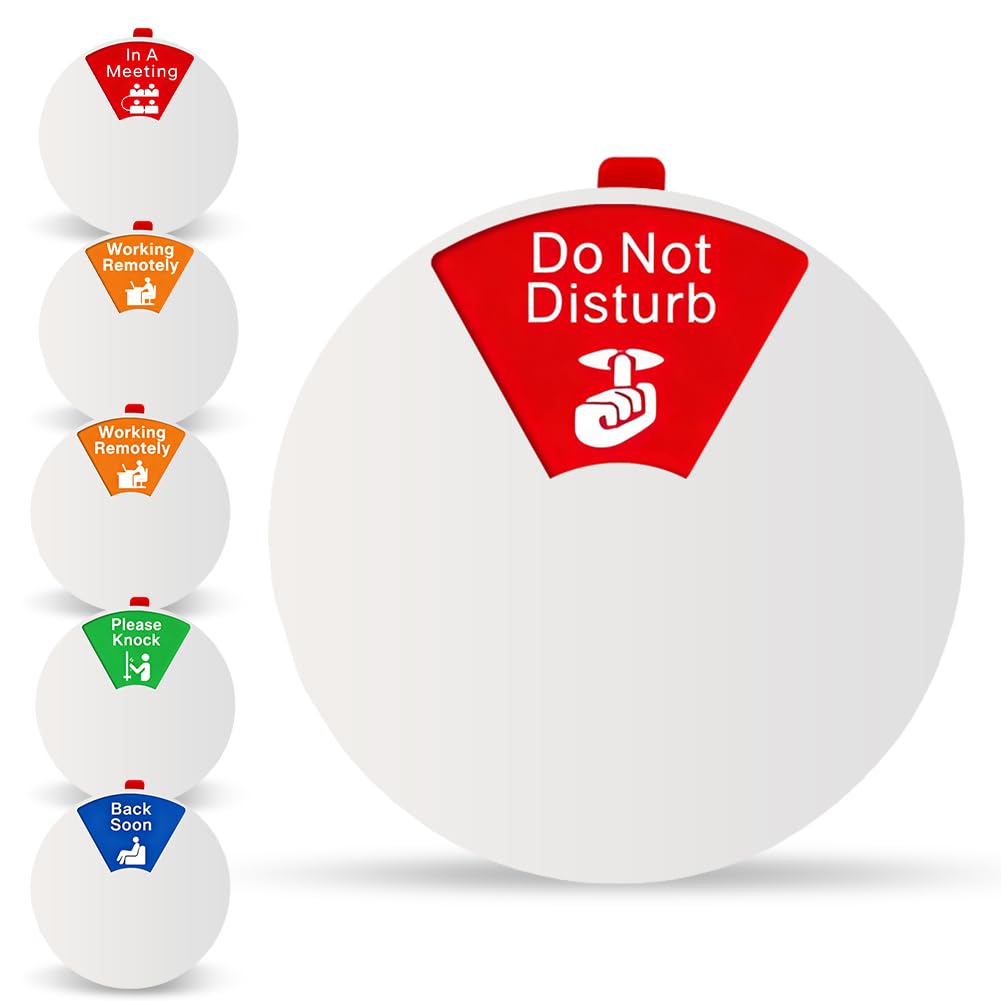 Büro Schild Bitte Nicht Stören 15cm Türschild Büro mit 6 Statusoptionen Bitte Klopfen In einem Meeting Magnet & Klebefolie Bitte Nicht Stören Schild Runde Sichtschutzschild für Zuhause und Büros