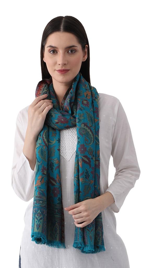 KANI PASHMINA SILK MODAL, 8 COLOR KANI WEAVE FLORAL & PAISLEY STOLE, SCARF,WRAP-image-23