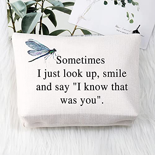 Dragonfly Memorial Gifts Dragonfly Lover Gifts Sometimes I Just Look Up Smile And Say I Know That Was You Dragonfly Makeup Organizer Bag Spiritual Faith Dragonflies Gifts, That was you dragonfly,3