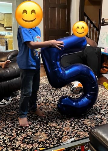 Image of 5 Balloon Numbers Birthday Decorations, 40In Navy Blue Balloons for Party | Eye-catching Appearance, Perfect Decorative Centerpieces, Convenient Self-sealing Structure, Widely for Various Occasions