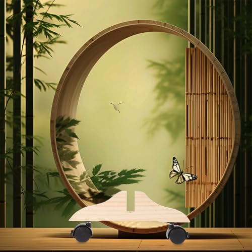 Support stable écran de confidentialité Ciieeo socle bois massif mobile 2pcs - 8