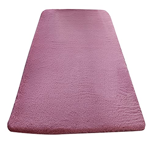 Shaggy Rugs Alfombras Suaves Lisas Gruesas De 5 Cm De Pelo Trenzado Anitskid Small Mediam Alfombras De área Grande,Purple-80 * 200cm-2.3kg