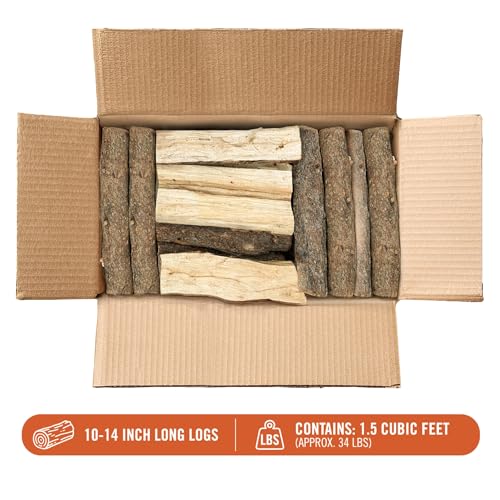 Piñon & Juniper Aromatic Firewood Box, Approximately 11 Pounds (.5 Cubic Feet), Logs Measure Between 8-14 Inches