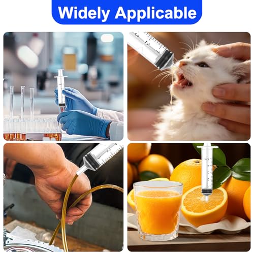 NVGVUP 40 Stück 5ml Spritzen mit Kappen: Plastiktube Spritzen Einzeln Verpackt, Klein Liquid Spritze für Wissenschaftlich Labore, Tierfütterung, Measuring Liquids
