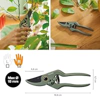 Fiskars Pflanzenschere / Blumenschere mit Halter, Urban Plant Care, Für Zimmerpflanzen, Gesamtlänge 19,9 cm, Edelstahl/Aluminium/Kunststoff, Dunkelgrün/Schwarz, 1075314 – Ansicht 2