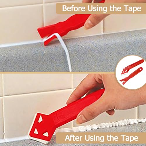 Image of Honitra 2 Roll White Caulk Tape, 1.5 inch x 10.5Ft Self-Adhesive, Waterproof, Edge Protector for Kitchen, Bathroom, Sink