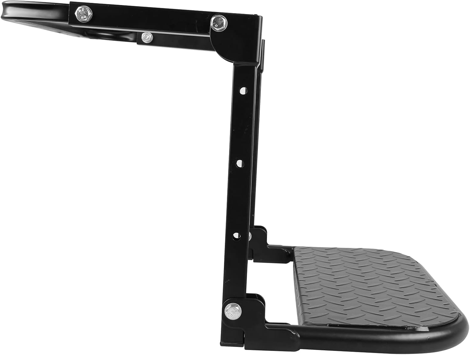 Scalino pieghevole robusto per camion, SUV e camper, montaggio pneumatici regolabili, nero, adatto per pneumatici da 22,9 a 33 cm, capacità 150 kg