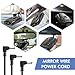 Radar Detector Hardwire Power Cord, Rearview Mirror Plug Cable, with Inline Fuse Holder,Suitable for Uniden Escort Beltronics Valentine One Cobra Whistler Radar Detector,3-Piece Set,17.7'' (DC3.5)