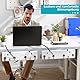 Kabelkanal Schreibtisch fürs Kabel Management - 2er Set Edelstahl Kabel Organizer Schreibtisch - Inkl. Zubehör - Kabelmanagement Schreibtisch - Cable Organizer Desk, White