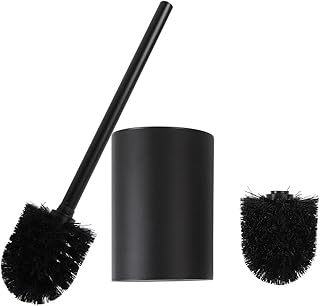 LOYLED Black Toilet Brush and Holder Set, Toilet Bowl Brushes for Bathroom Toilet Cleaner Brush for Toilet Scrubber Cleaning