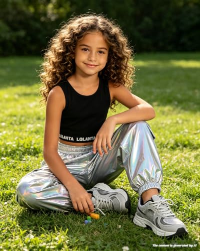 Image of SANGTREE Girls' 2 Piece Outfits T-Shirt and Drawstring Cargo Jogger Pants Clothing Set, 4-14 Years