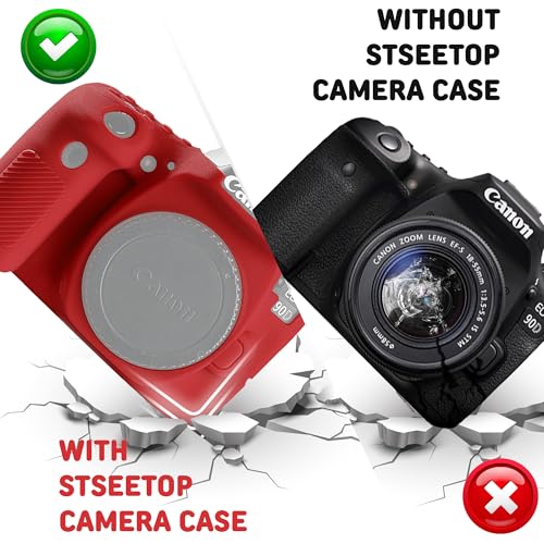 Funda para Cámara Canon EOS 90D de Silicona Roja miniatura 6