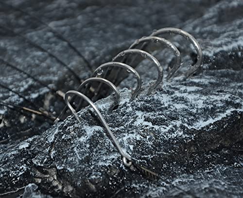 Saltwater Fishing Hook Rigs,Steel Leaders Long Shank Hook for Surf Fishing,Black Leader Wire O'shaughnessy Forged Hook for Freshwater (4/0-12“-45lb, 24pcs) by SEAOWL - Image 5
