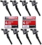 MAS Set of 8 Ignition Coil DG508 and Motorcraft Spark Plug SP493 compatible with Ford Lincoln Mercury 4.6L engines DG457 DG472 DG491 F523 3W7Z12029AA 1L2U12029AA 1L2U12A366A