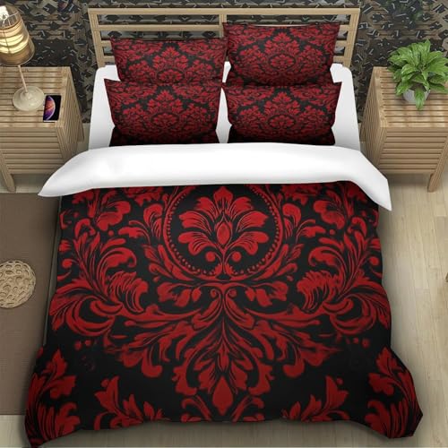 Parure de lit housse de couette 3D effet microfibre ornée 140x200