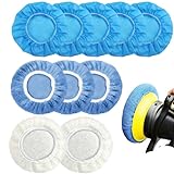 Polierhauben Set, 230mm-250mm(9in -10in)10 Stück, Blau/Weiß, für Poliermaschine