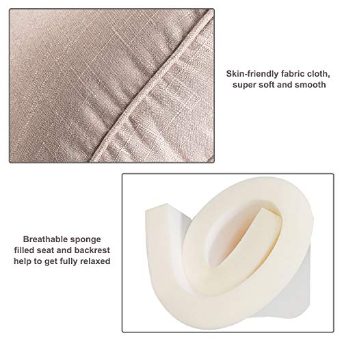 BAHOM 70” Indoor Loveseat Couch Sofa, 2 Seats Sofa Bed for Living Room, Bedroom, Office, Thick Sponge Stuffed, Beige