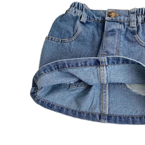 Toddler Girls Classic Jeans Mini Skirts Baby Girl Summer Casual Comfort A Line Denim Skorts4