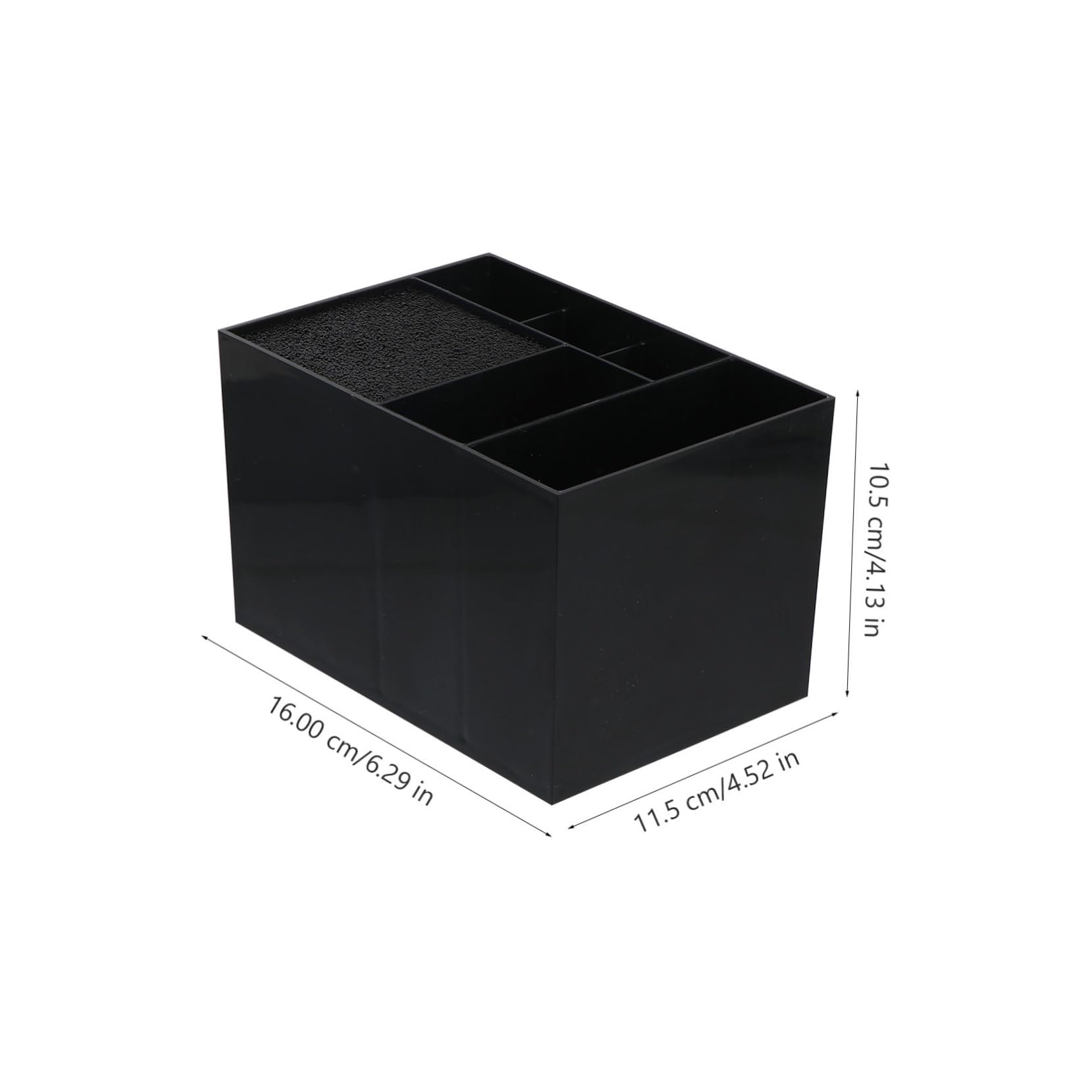 Organizer con 6 Scomparti e Divisori in Nero per e Pettini Grande per Salone e Barber Shop