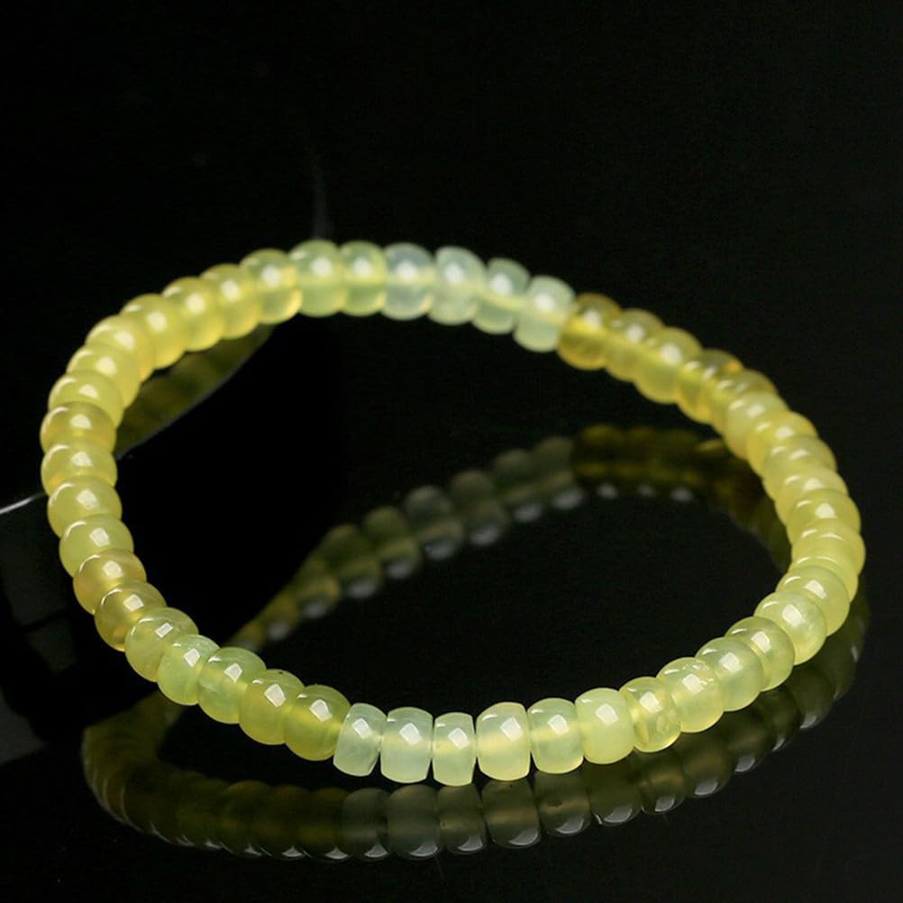 Bracciale in Giada Hetiano ricchezza prosperità, guarigione Fengshui Fatto a Mano da Uomo con Pietre preziose Naturali Braccialetti Elastici Elasticizzati da Donna Perline Pietra