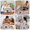 Chunful 2 Pcs Rainbow Pillow for Girls Kids 13.8 x 8.7 x 4 Inch Plush Cute Rainbow Throw Pillow Arch Shaped Cushion Stuffed Decoration for Bed Chair Room Home Decor (Pastel) #5