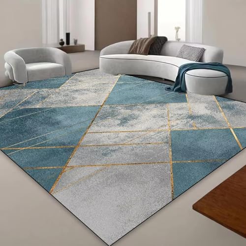 Tapis géométrique abstrait 160x200cm pour sublimer un salon vide