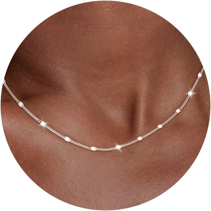 Collar de plata de ley 925, collar de cadena de eslabones cubanos para mujer