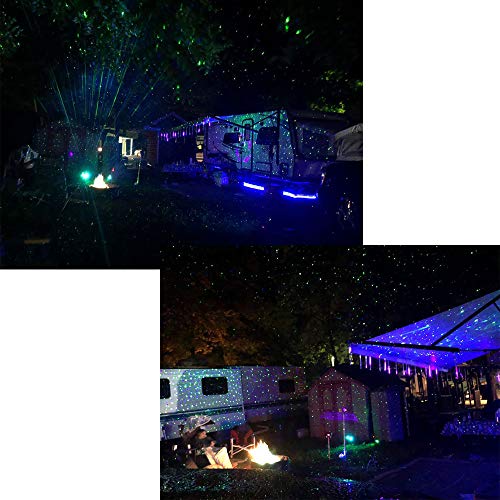 Poeland Garden Lights Moving Laser Christmas Lights Firefly Star Projector For Home And Garden Blue/Green #TOP4