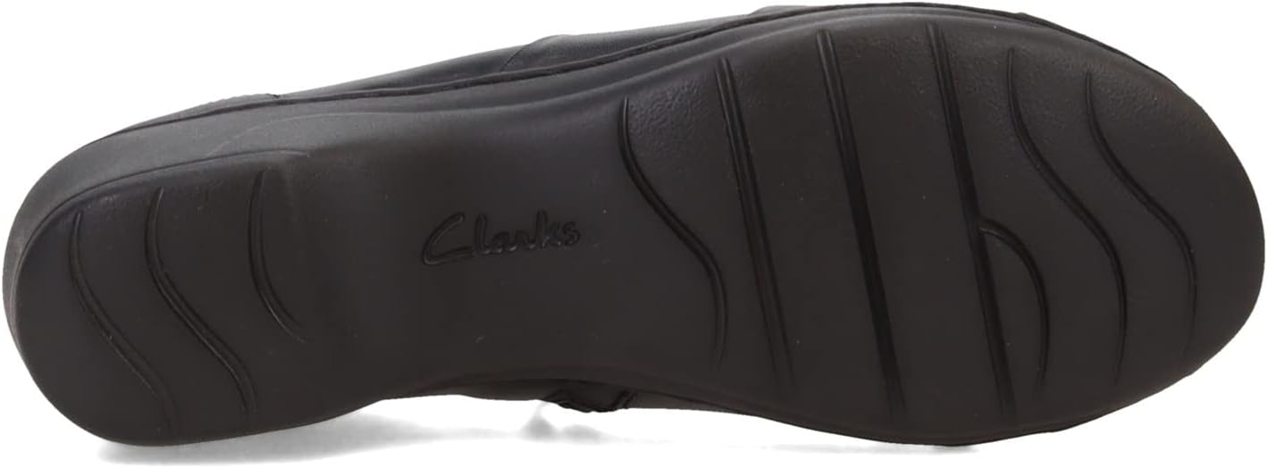Clarks Women's Channing Ann Slip-On Loafer 6.5 Black Leather