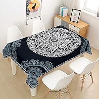 Mateju Tovaglie da Tavolo Antimacchia Rettangolare, Impermeabile a Prova di Olio e Sporco Poliestere, Tavolo da Pranzo per Matrimoni, Cene e Feste di Compleanno, Geometria del Colore (140 * 200cm,C