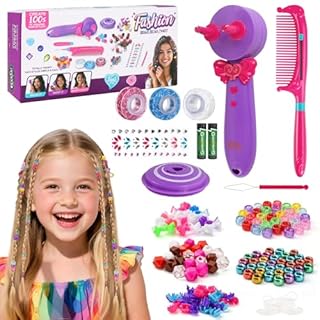 Hair Braiding Kit & Toys for 6 7 8 9 10 Year Old Girls, 3-In-1 DIY Princess Braiding Electric Machine with Hair Beads Accessories for Girl Birthday - Braids, Bead, Twist
