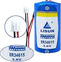 Vista 3 de (1 paquete de batería de litio ER34615 D Cell de 3.6 V 19000 mAh para programador PLC multiusos, batería ETC con enchufe blanco