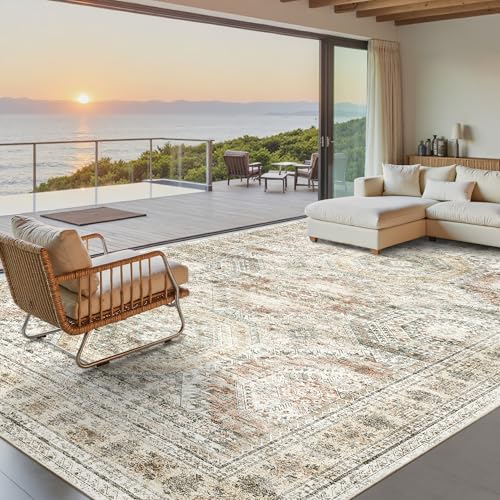 Soalmost Washable Area Rug 8x10, Large Soft Rugs for Living