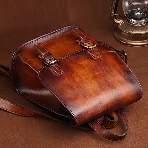 Practical Genuine Leather Backpack for Women, Vintage Stylish Rucksack & Daypack for Travel and Work, Brown (Coffee) - Image 3