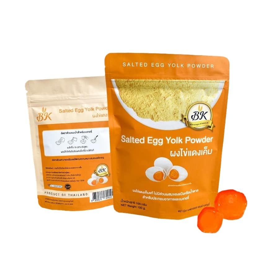 (Pack of 2 x 100g) Salted Egg Yolk Powder 100% For Bakery Premium Grade