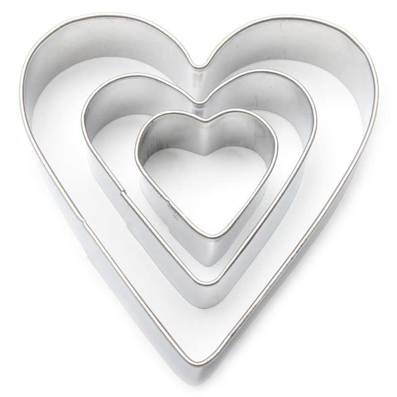 Yolli Love Hearts Fondant Cutter Set - 3 Sizes - 1 Pack (3 Pcs)