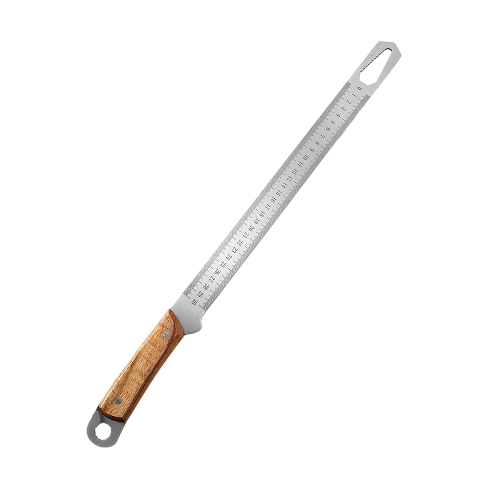 Kalttoy General 30cm 5mm Thick with Wooden Handle and Spell Code Function for Craftsmen Oxidation Proof Rustless Scale