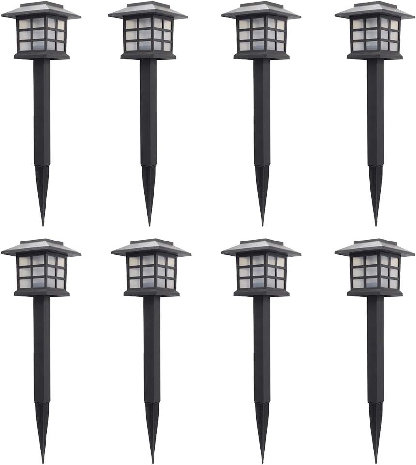 8 Pack Solar Pathway Lights Outdoor, Waterproof Outdoor LED Solar Powered Garden Lights for Lawn, Patio, Yard, Walkway, Driveway (Warm Light)