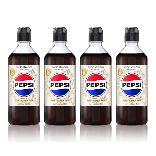 Image of SodaStream Caffeine Free Diet Pepsi New Pour Bottle Beverage Mix (440ml, Pack of 4)