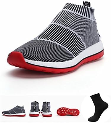 Brand Shoes Fly Weave Professional Men Women Indoor Court Shoes for Football Basketball table tennis billiards gymnastics aerobics fitness (Men 10.0 D(M) US, Grey)