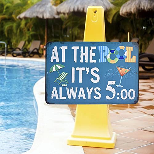 WOTEG Pool Regels tekens, indoor/outdoor zwembaddecoraties, 30 x 20 cm aluminium metalen waarschuwingsbord at The Pool… - Image 7