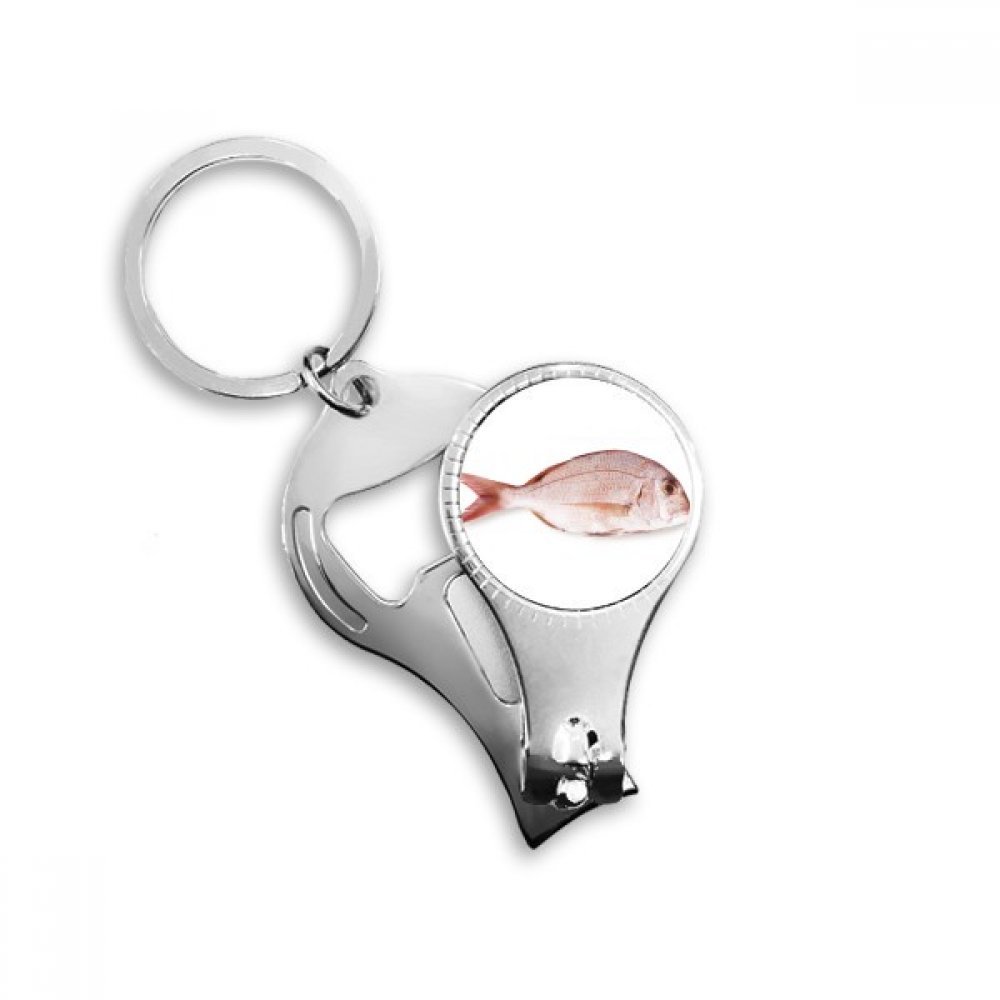 Coupe-onles petit anneau Ocean Fish rose pour couper les ongles sans glisser