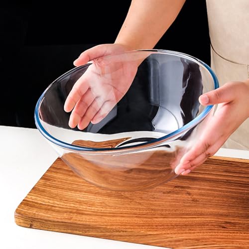 Tazón de vidrio grande de 4.7QT transparente miniatura 3