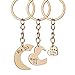 Produktbild Skyeye 3 Stück Gute Schwestern lieben Auto Schlüsselanhänger Anhänger Geschenk Schlüsselring Schlüssel Anhänger Keychain Legierung Gold