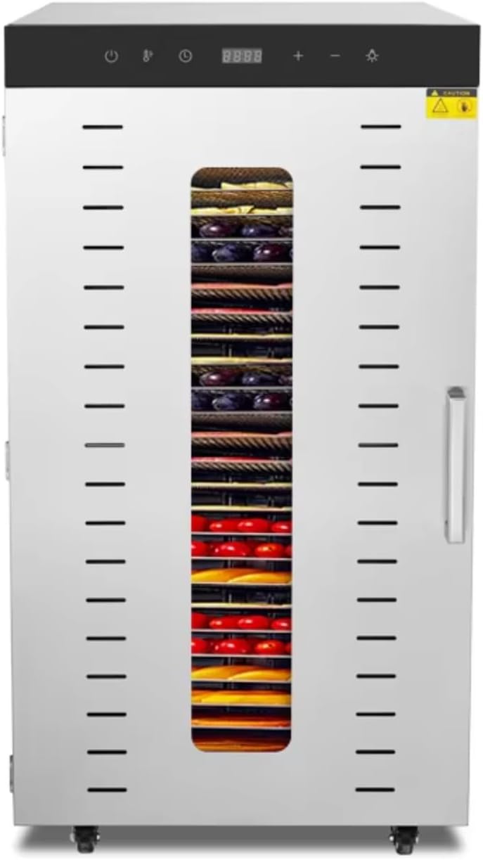 Food Dehydrator Fruit Dehydrator with 60 Tray Drying Capacity, Large Organized Space for Fruit Meat Jerky and Vegetables, Ideal for Family Kitchens Batch Snack Prep and Food Storage