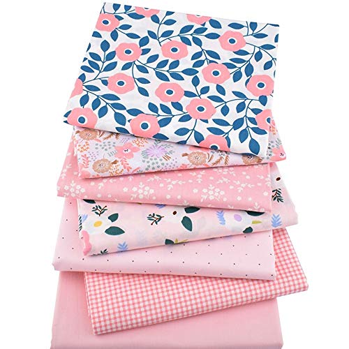 Aubliss A-01 50Pcs 100% Cotton Fabric Bundle 9.84 Inch X 9.84 Inch (25Cm X 25Cm) Precut Fat Squares Sheets Printed Floral Sewing Supplies thumb #1